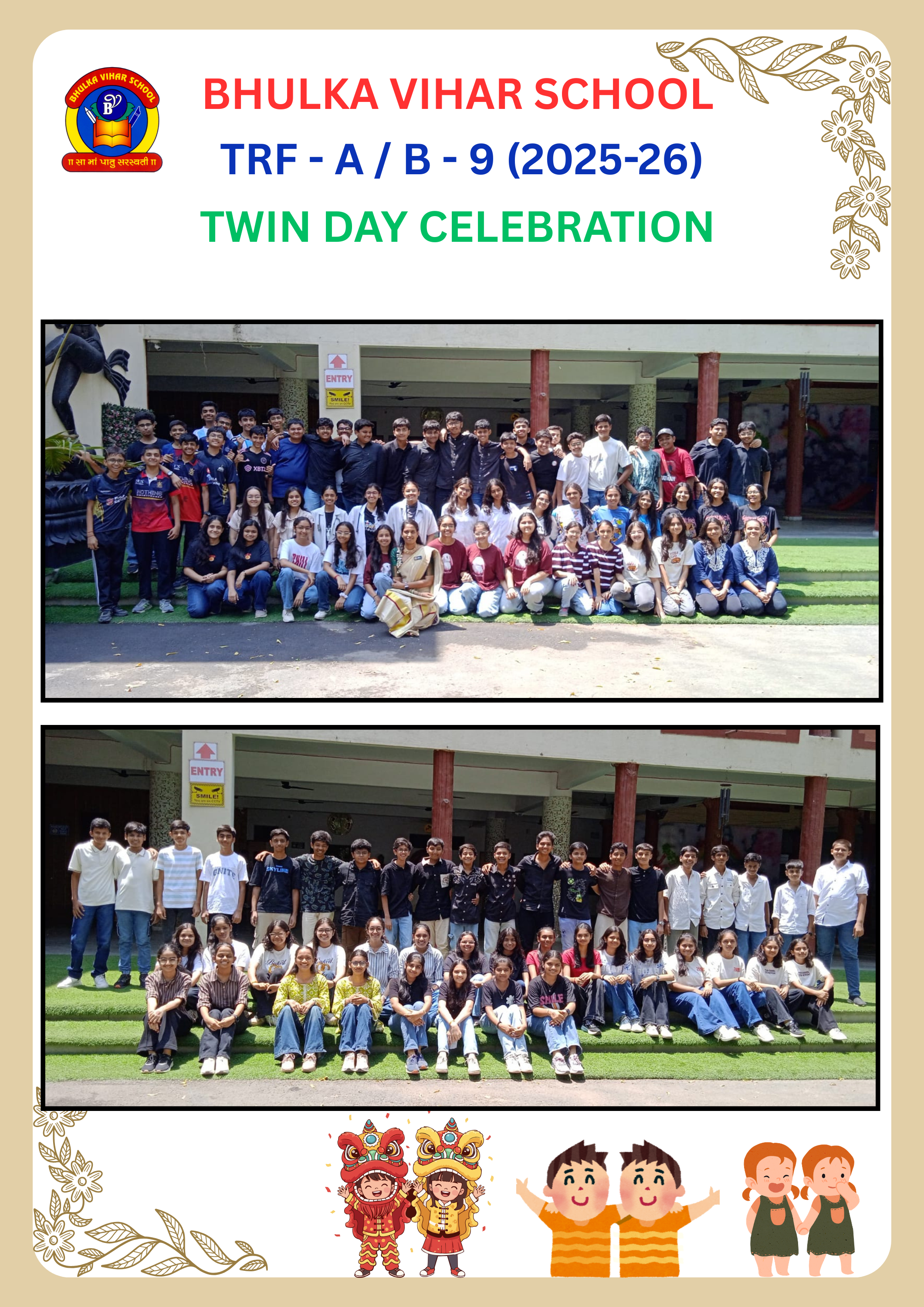 TWIN DAY CELEBRATION CLASS PHOTO…