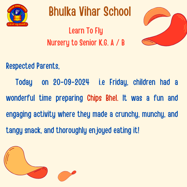 children had a wonderful time preparing Chips Bhel.