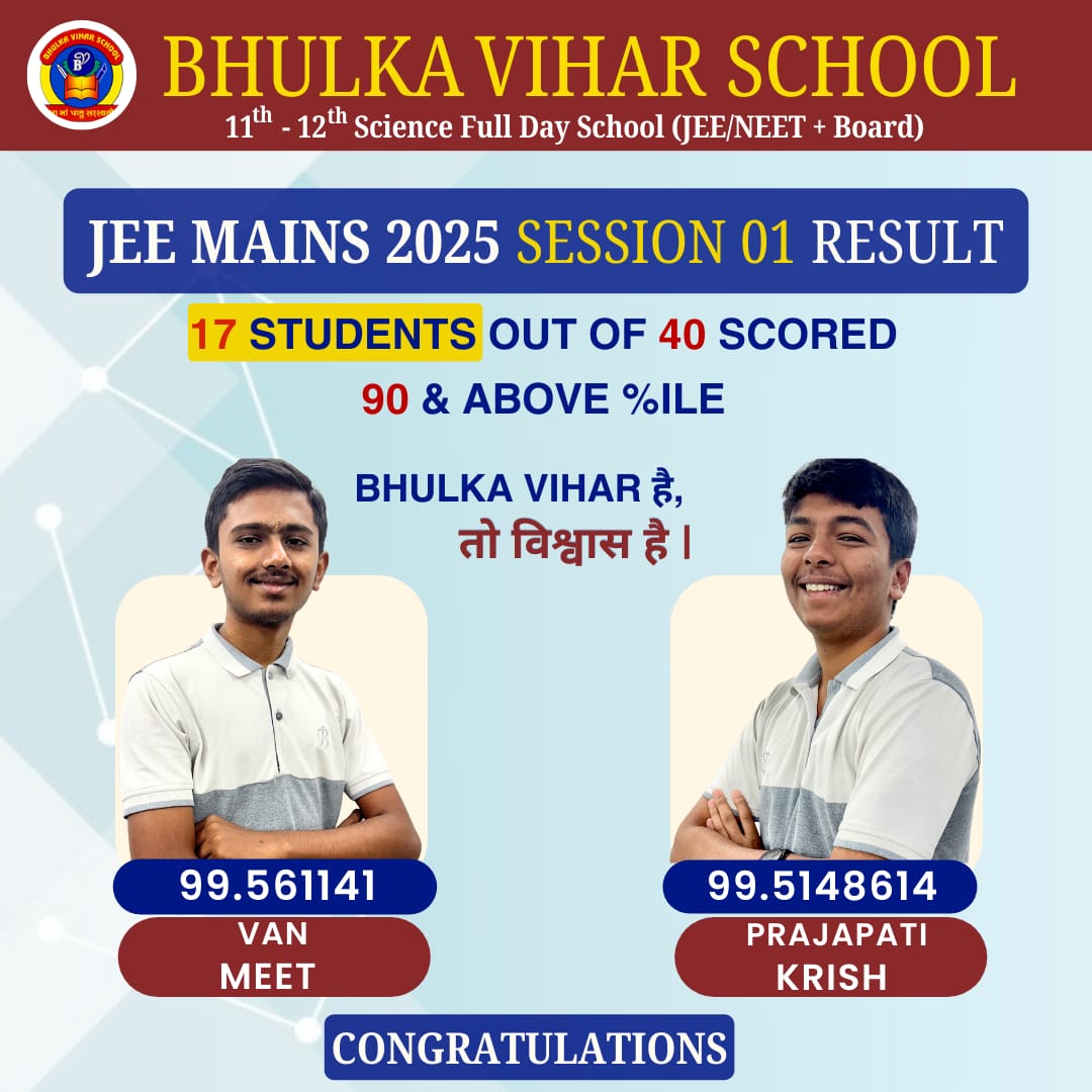 JEE MAINS 2025 SESSION 01 RESULT.