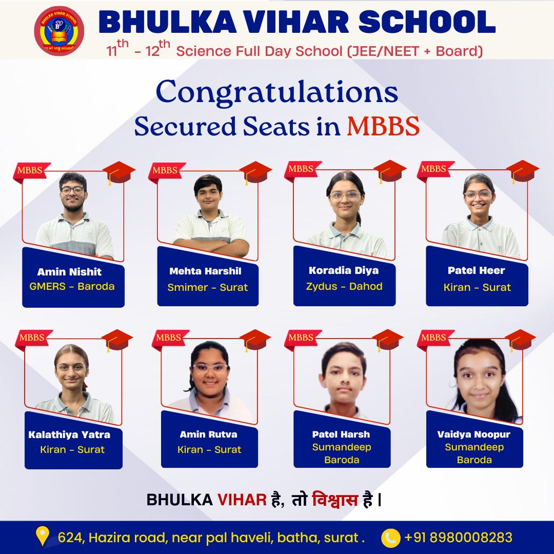Congratulations Secured Seats in MBBS