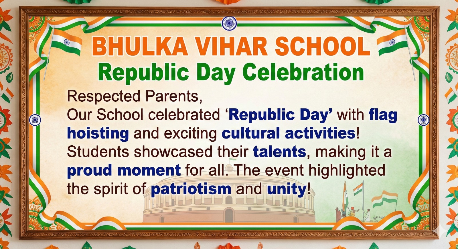 Republic Day Celebration….