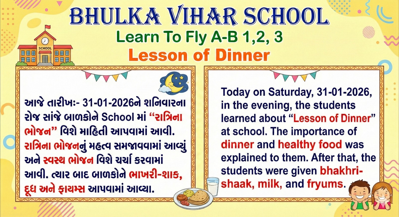 Lesson of Dinner….