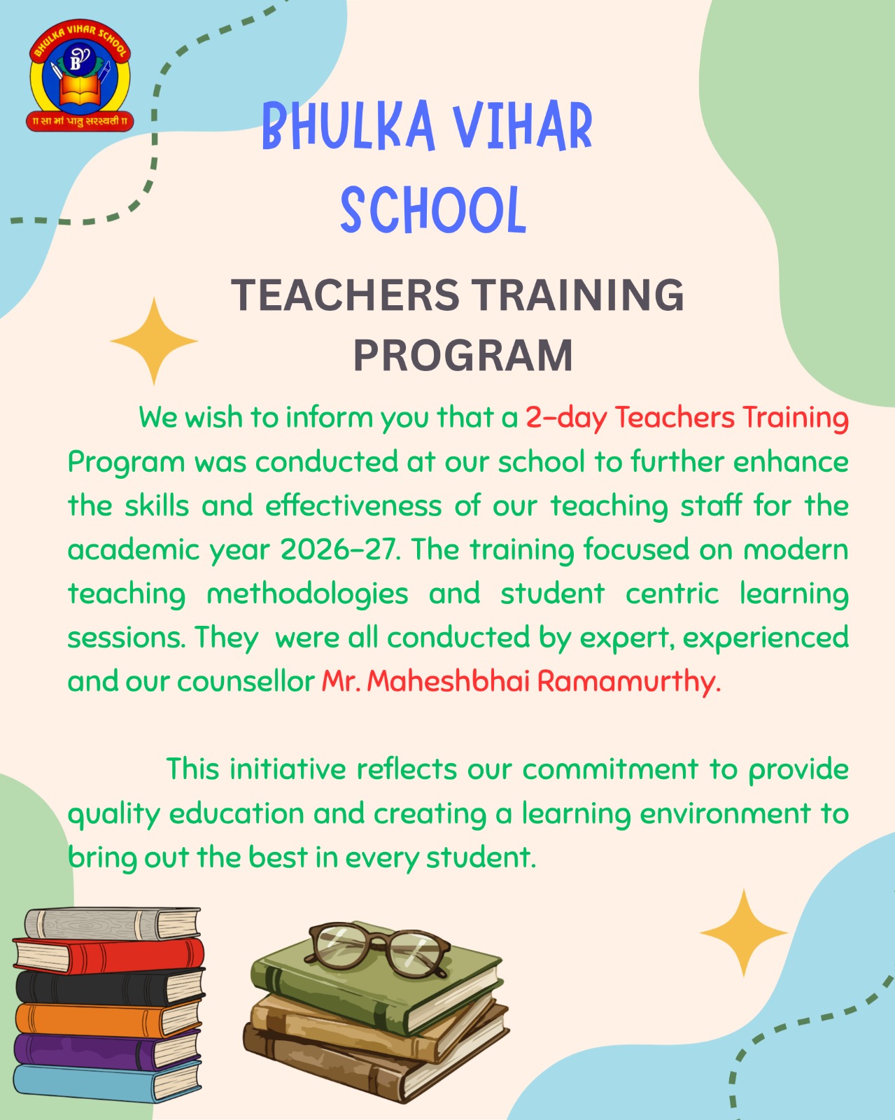 Teachers Training Program…..