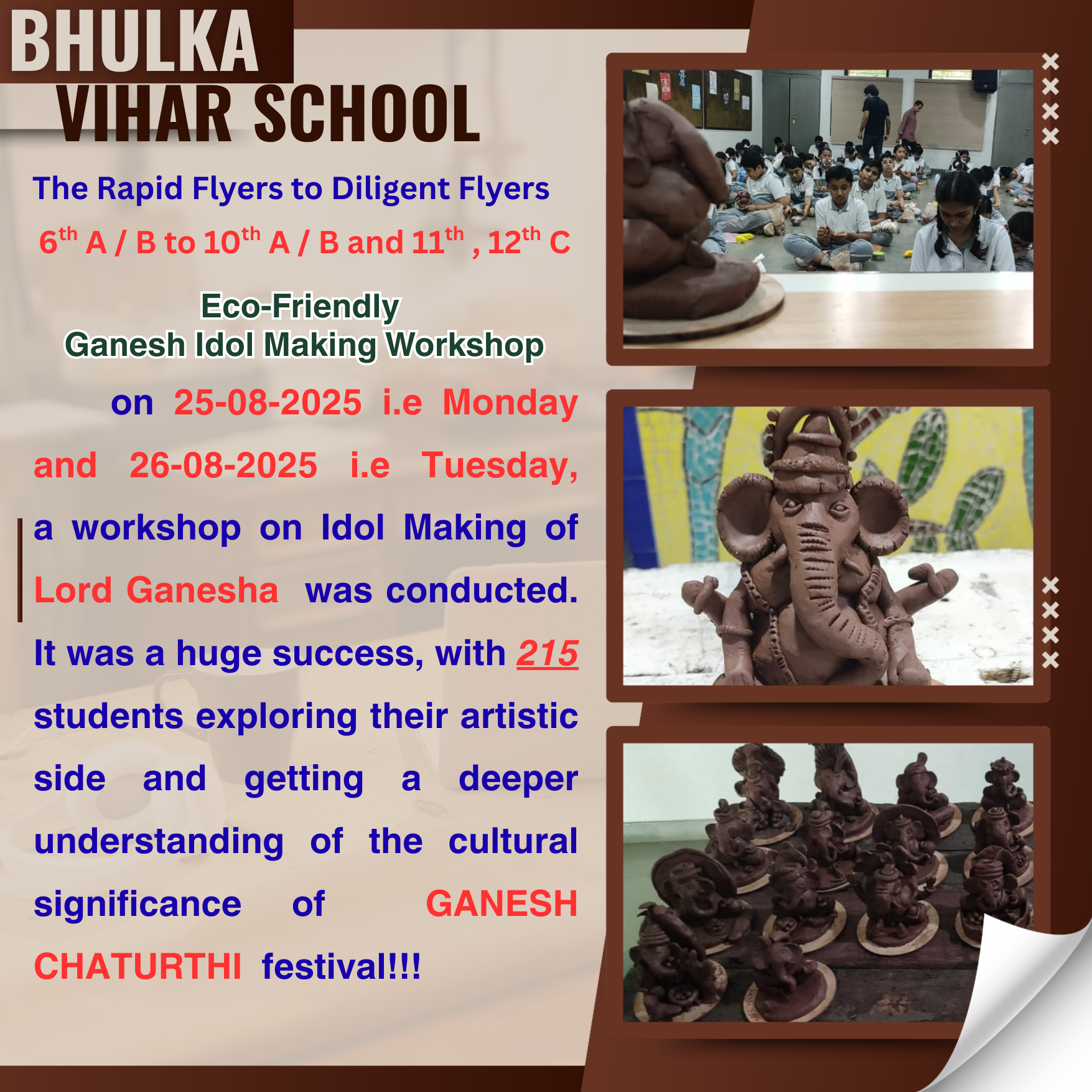 Eco-Friendly Ganesh Idol Making Workshop.