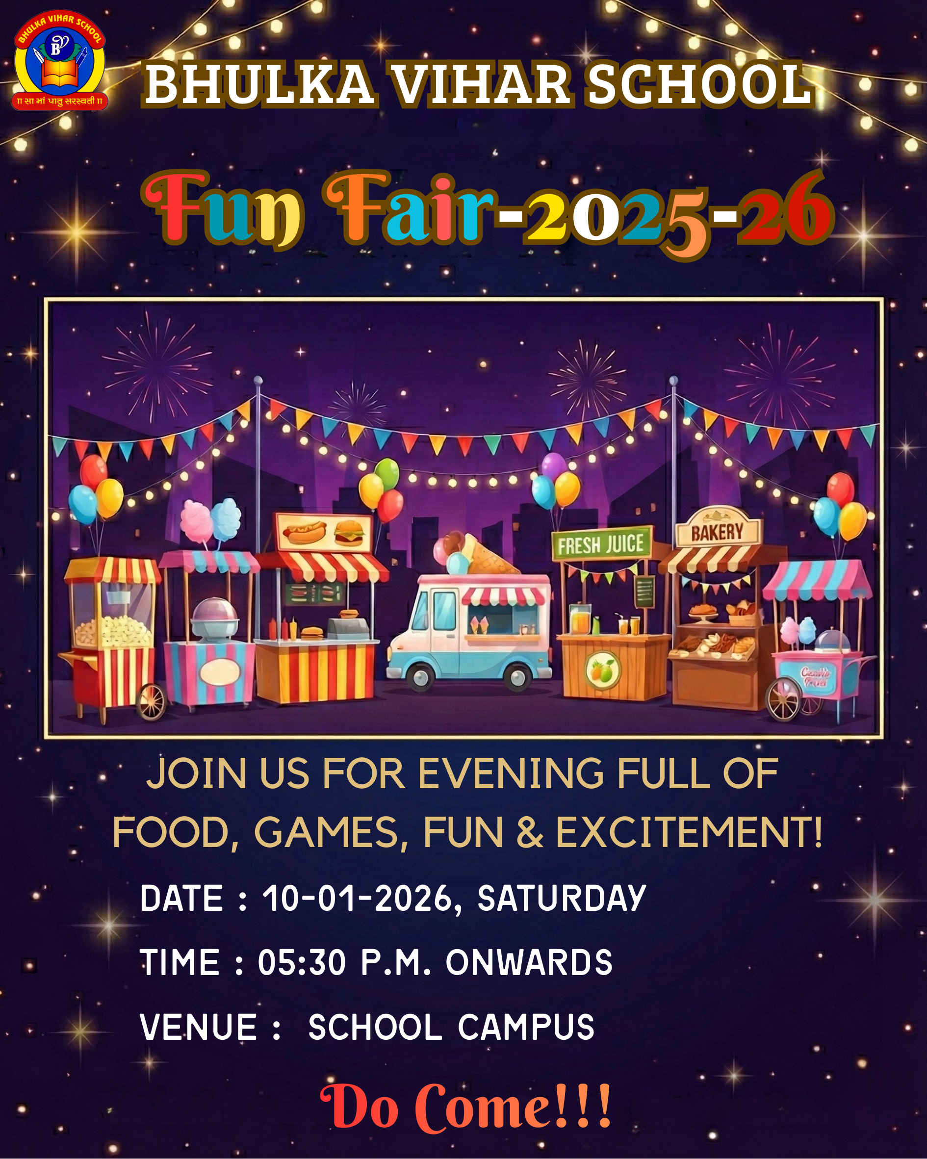 Fun Fair 2025-26 invitation….